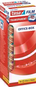 Tesa Plakband film transparant ft 19 mm x 33 m, 8 rolletjes-2