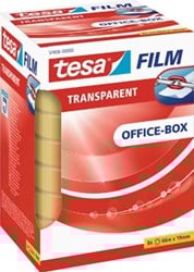 Tesa Plakband film transparant ft 19 mm x 66 m, 8 rolletjes