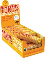 Tony's chocolonely chocolade reep van 47 gram melk karamel zeezout-2