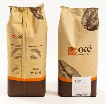 Oké koffie gemalen zak van 1 kg Deca