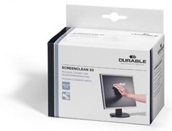 Beeldscherm reinigingsdoekjes Durable Screenclean doosje van 50 stuks