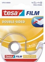 Tesa dubbelzijdige plakband op blister, met dispenser, 12 mm x 7,5 m-2