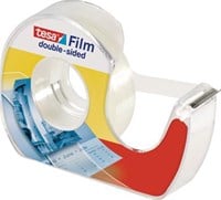 Tesa dubbelzijdige plakband op blister, met dispenser, 12 mm x 7,5 m