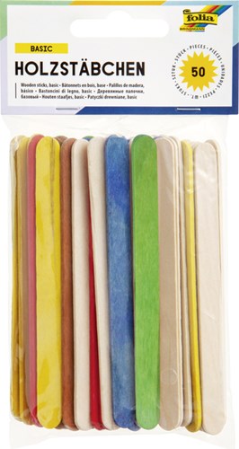 Houten stokjes Folia assorti