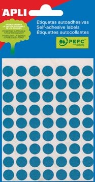 Apli ronde etiketten 10mm blauw