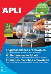 Apli afneembare witte etiketten 35,6 x 16,9 mm 2.000 stuks 80 per blad 10199 etui van 25 blad