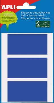 Apli gekleurde etiketten 34x67mm blauw