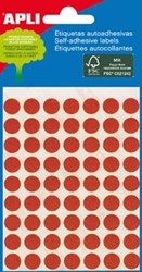 Apli ronde etiketten 8mm rood