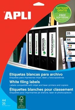 Apli etiketten 190 x 61 mm ronde hoeken 100 stuks 4 per blad