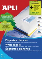 Apli witte etiketten 64,6 x 33,8 mm 2.400 stuks 24 per blad 1263