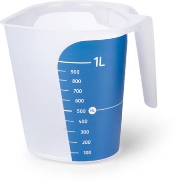 DBP maatbeker Cuisio 1 l kunststof transparant