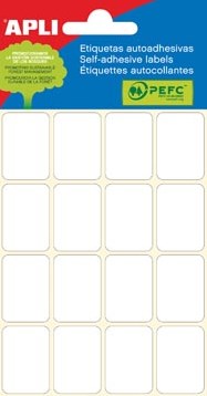 Apli witte etiketten 19x27mm