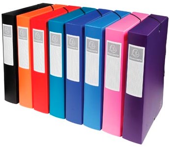 Exacompta elastobox rug van 6 cm geassorteerde kleuren