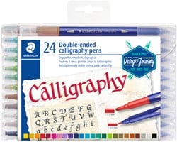 Kalligrafiepen Staedtler duo punt 2.0 en 3.5mm ass