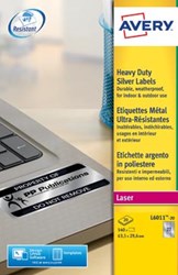AVERY ultrasterke zilverkleurige etiketten 63,5 x 29,6 mm 540 stuks