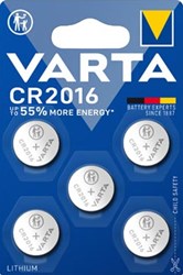 Knoopcel batterij VartaCR2016 lithium blister à 5stuk