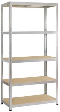 Stellingkast met 5 spaanplaat legborden 176 x 90 x 45cm Strong 175