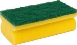 Primesource schuurspons geel/groen pak van 10 stuks