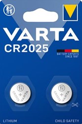 Knoopcel batterij Varta Lithium CR2025 niet oplaadbaar 2 stuks