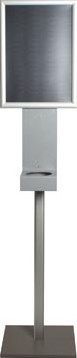 Desinfectiezuil met clicklijst, hoogte: 1,50 meter, ft clicklijst: A3