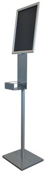 Desinfectiezuil met clicklijst, hoogte: 1,50 meter, ft clicklijst: A3-3