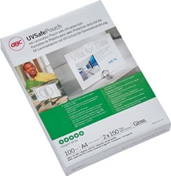 Lamineerhoezen UV bestendig A4 GBC UV Safe150 micron pak van 100 stuks