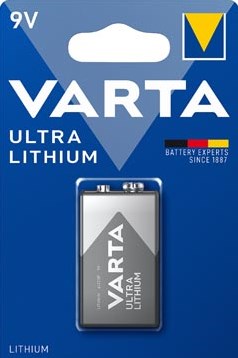 9 volt batterij Varta Ultra lithium 1 stuk