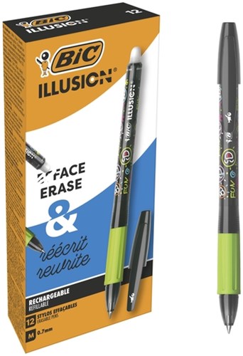 Bic gelpen Gel-ocity illusion medium zwart