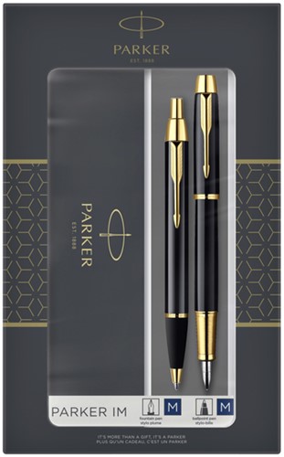 Parker IM Balpen en vulpen Black GT