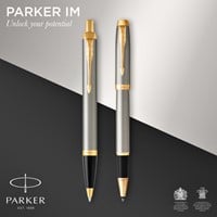 Balpen en Rollerball Parker IM Brushed Metal GT-2