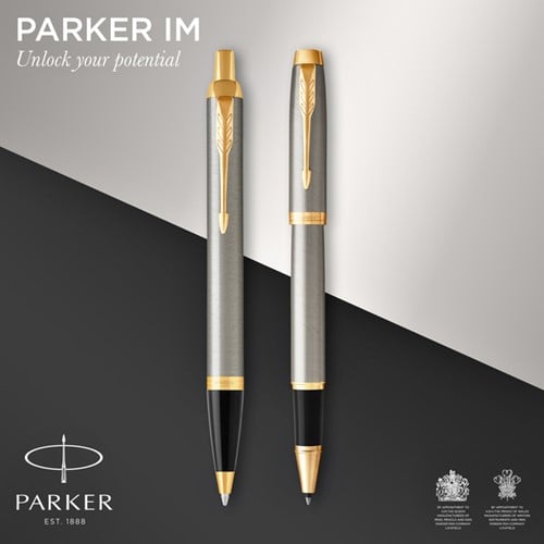 Balpen en Rollerball Parker IM Brushed Metal GT-2