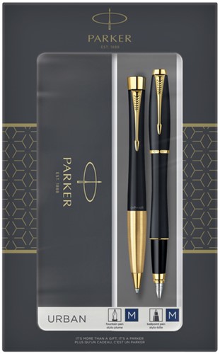 Balpen en vulpen Parker Urban MBLK GT