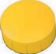 Ronde magneten diameter 15 x 7 mm geel doos met 10 stuks