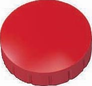 Ronde magneet diameter 24 mm rood doos van 10 stuks