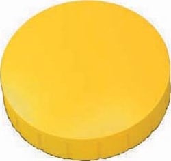 Ronde magneten diameter 32 x 8,5 mm geel doos van 10 stuks