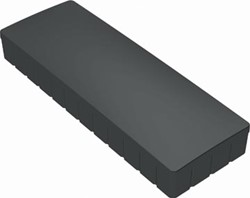Magneet 54 x 19 mm zwart doos van 10 stuks