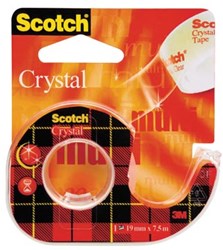 Scotch® Plakband Crystal 19 mm x 7,5 m afroller met 1 rolletje