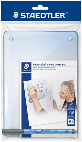 Klein Whiteboard Staedtler Lumocolor Memo A5 Zwart Staedtler Lumocolor Memo 305 met Pen
