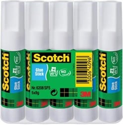 Scotch plakstift 8 g, pak van 5 stiften