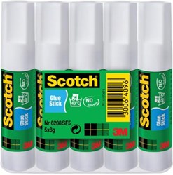 Scotch plakstift 8 g, pak van 5 stiften