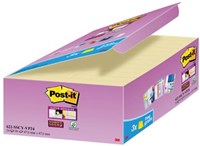 Post-it Super Sticky Notes - Kanariegeel 47.6 x 47.6 mm 24 blokken -Individueel verpakt - 18 blokken