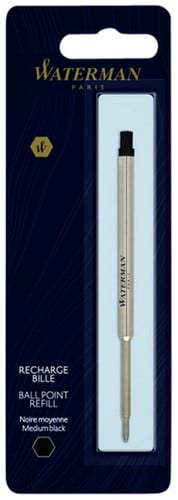 Balpenvulling Waterman medium zwart blister