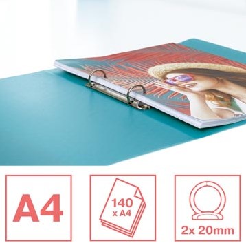 Esselte Colour'Breeze ringmap 2 ringen PP A4 met soepele kaft blauw-3