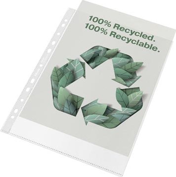 Showtas gerecycled A4 70 micron 11-rings transparant doos van 100 stuks Esselte-2