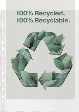 Showtassen A4 maxi gerecycled 70 micron 11 gaats doos van 50 stuks Esselte