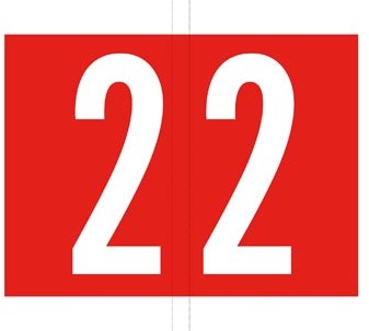 Codetab 2 rol van 500 tabs rood