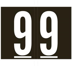 Codetab 9 rol van 500 tabs zwart
