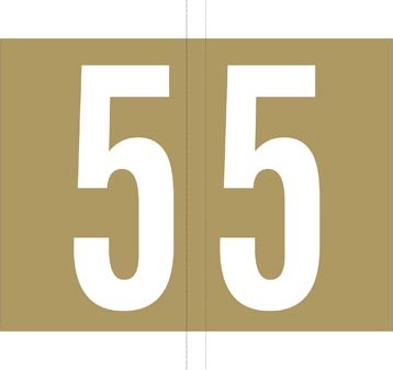 Codetab cijfer 5 Rol van 500 tabs goud