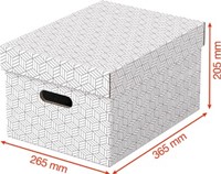 Esselte Home opbergdoos 26,5 x 36,5 x 20,5 cm wit pak van 3 stuks-2