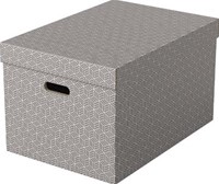 Esselte Home opbergdoos 35,5 x 51 x 30,5 cm grijs pak van 3 stuks